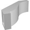 Ekena Millwork 3-in. W x 8-in. D x 8-in. H Baker Architectural Grade PVC Knee Brace BRCP03X08X08BKR - alternate 2